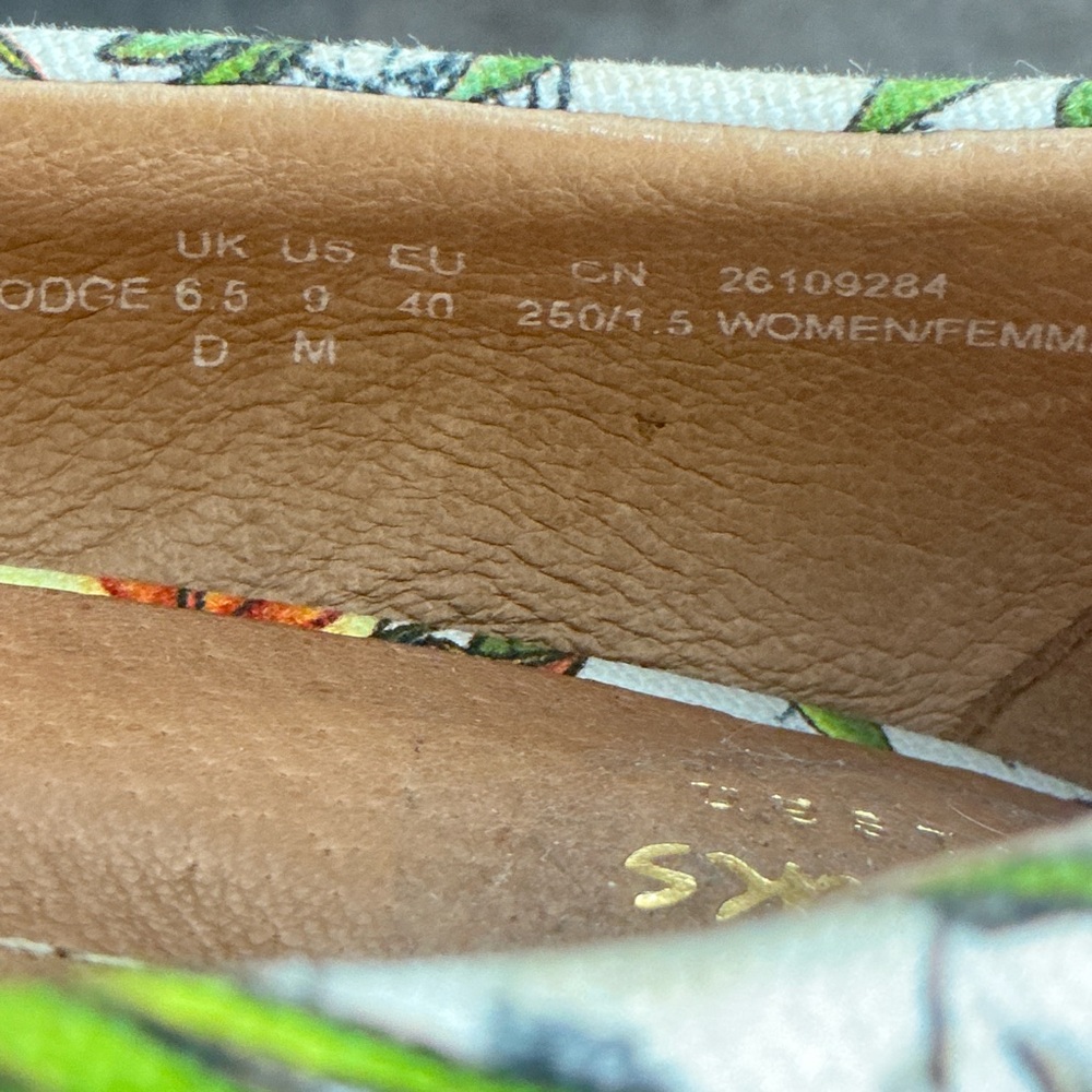 CLARKS “Burmese Art” Floral Peep-Toe Cork Wedge Sandals - Picture 9 of 13